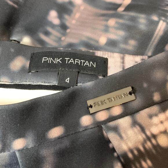 NWOT Pink Tartan cityscape printed a line skirt sz 4 - Picture 3 of 7